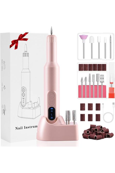 Rechargeable electric nail drill