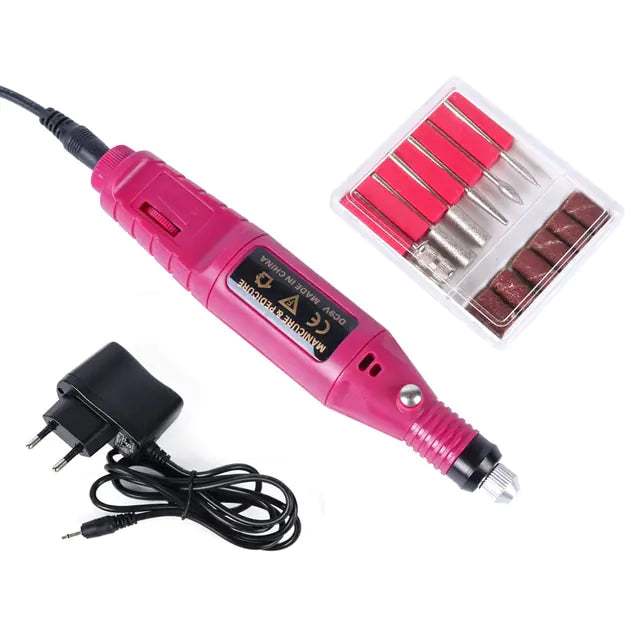 Rechargeable electric nail drill sets