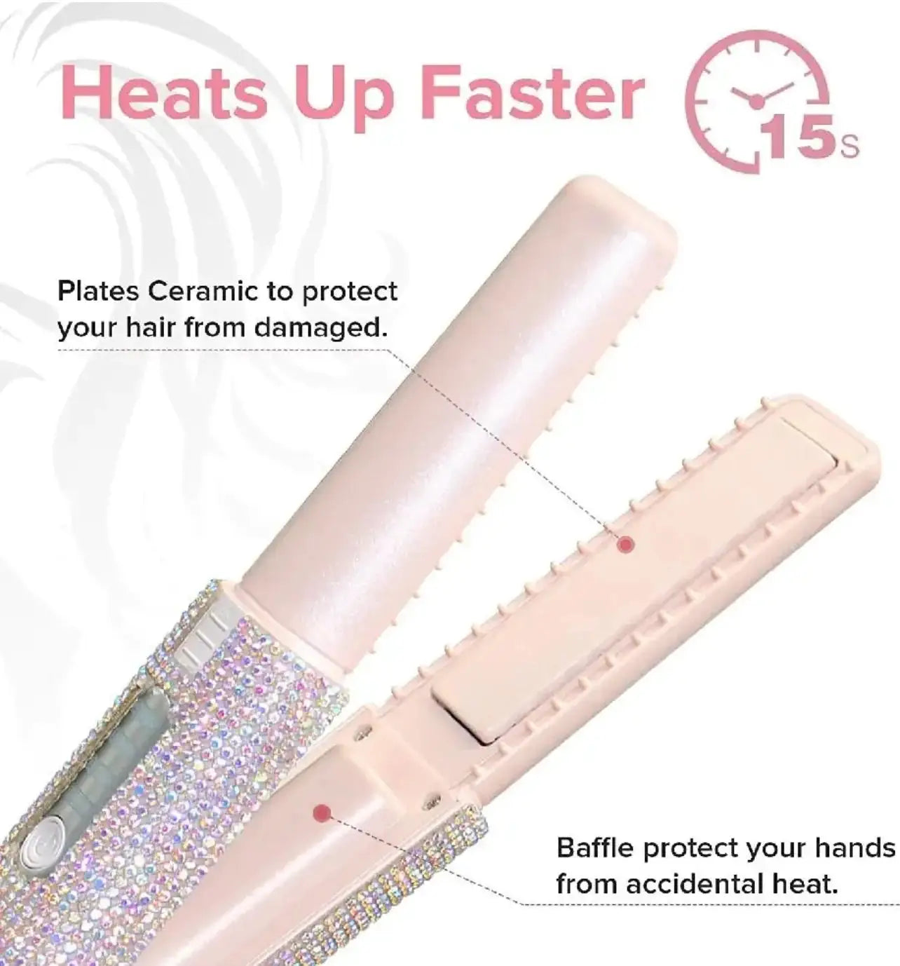 Portable hair straightener