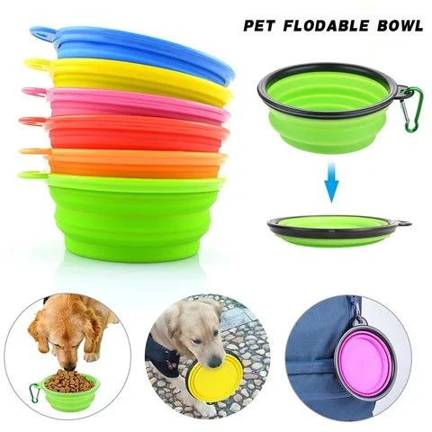 Folding silicone bowl