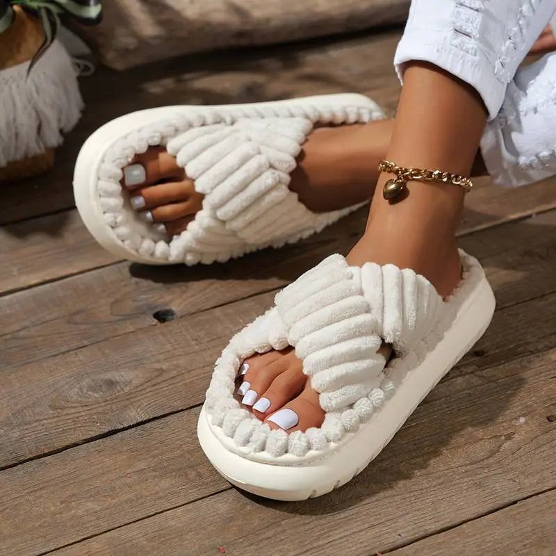 Cross cotton slippers