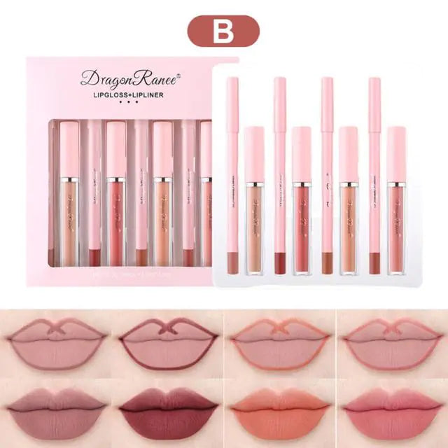 4pcs lip gloss lip liner pen set