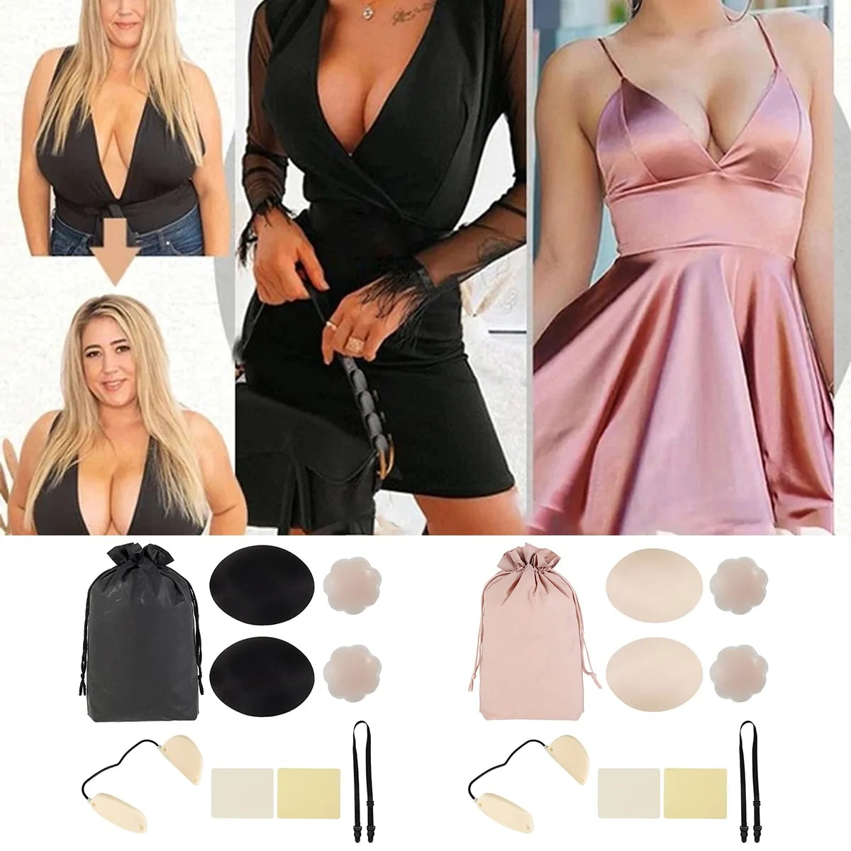 Frontless push up bra kit