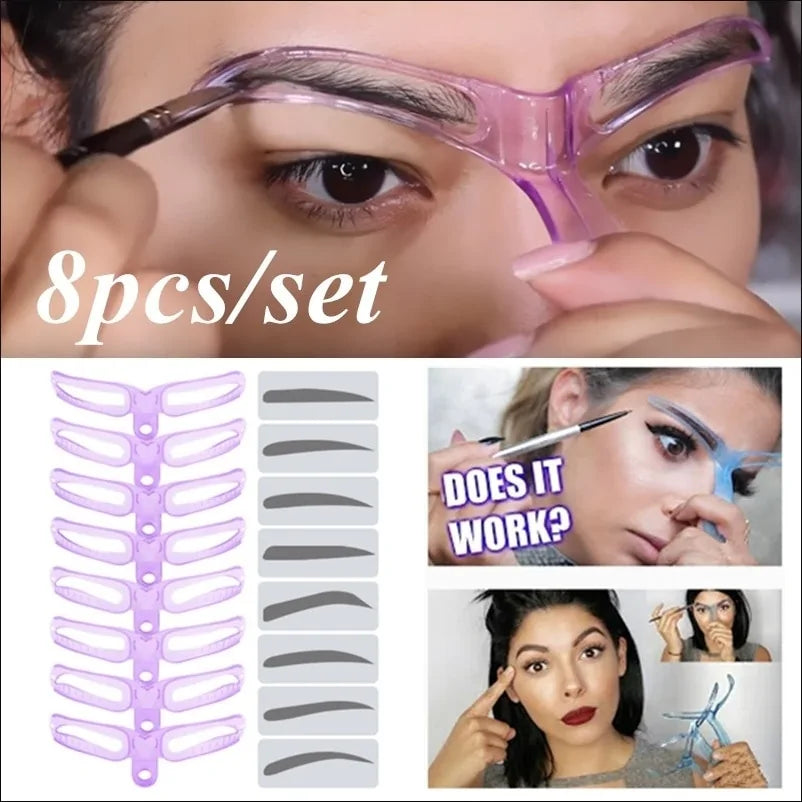 8 eyebrow shapers kit