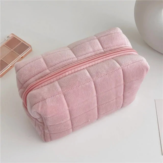 Furry makeup bag