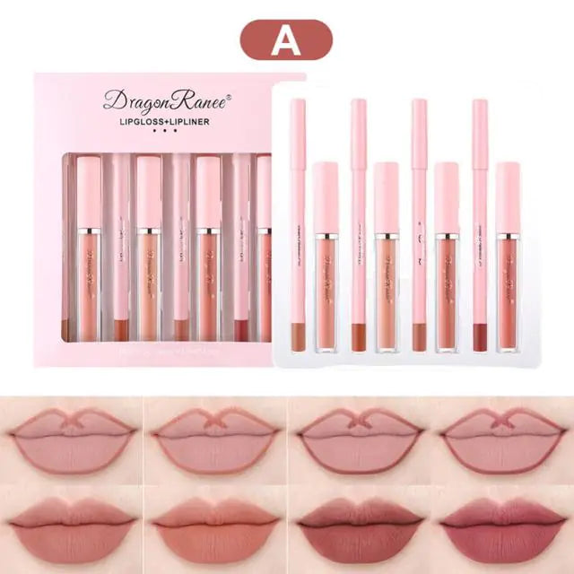 4pcs lip gloss lip liner pen set