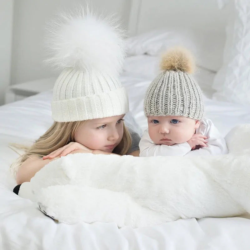 Mother & baby hat set