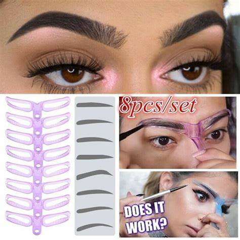 8 eyebrow shapers kit