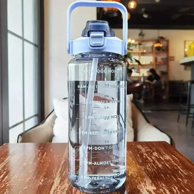 2 liter bottle with straw