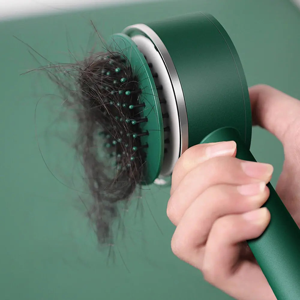 Self-cleaning brush