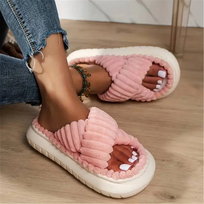 Cross cotton slippers